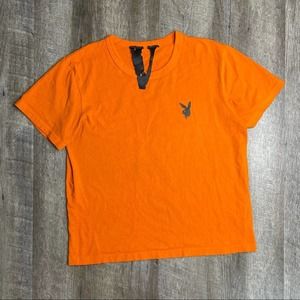 Playboy Orange Short-Sleeve Crewneck T-Shirt